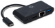 HP Docking Hub - USB C to HDMI/USB C/USB A/LAN - 4 Ports for MacBook Pro, Samsung Phones and Other USB-C Devices (Black) 